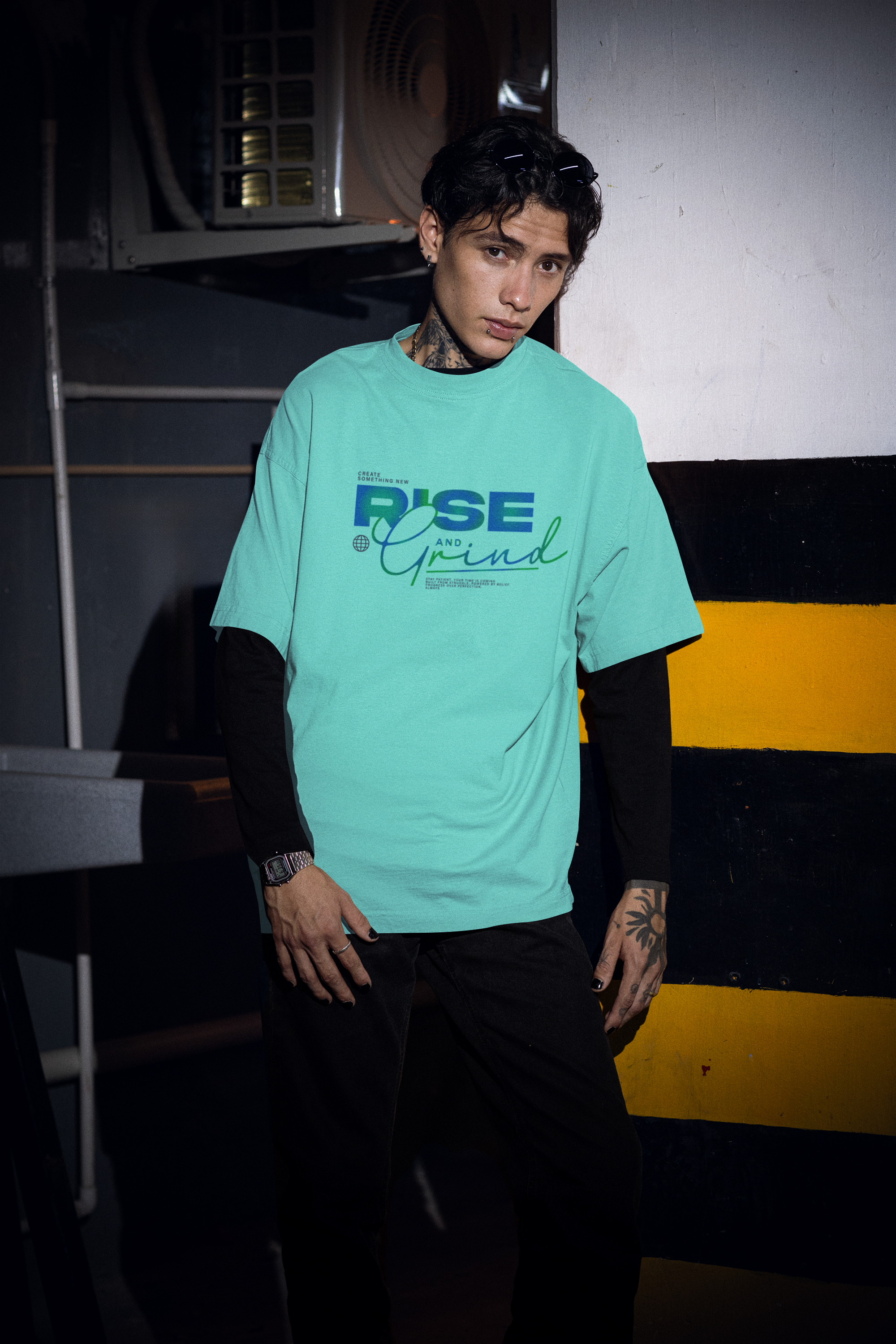 Rise and Grind Unisex Oversized Classic T-Shirt