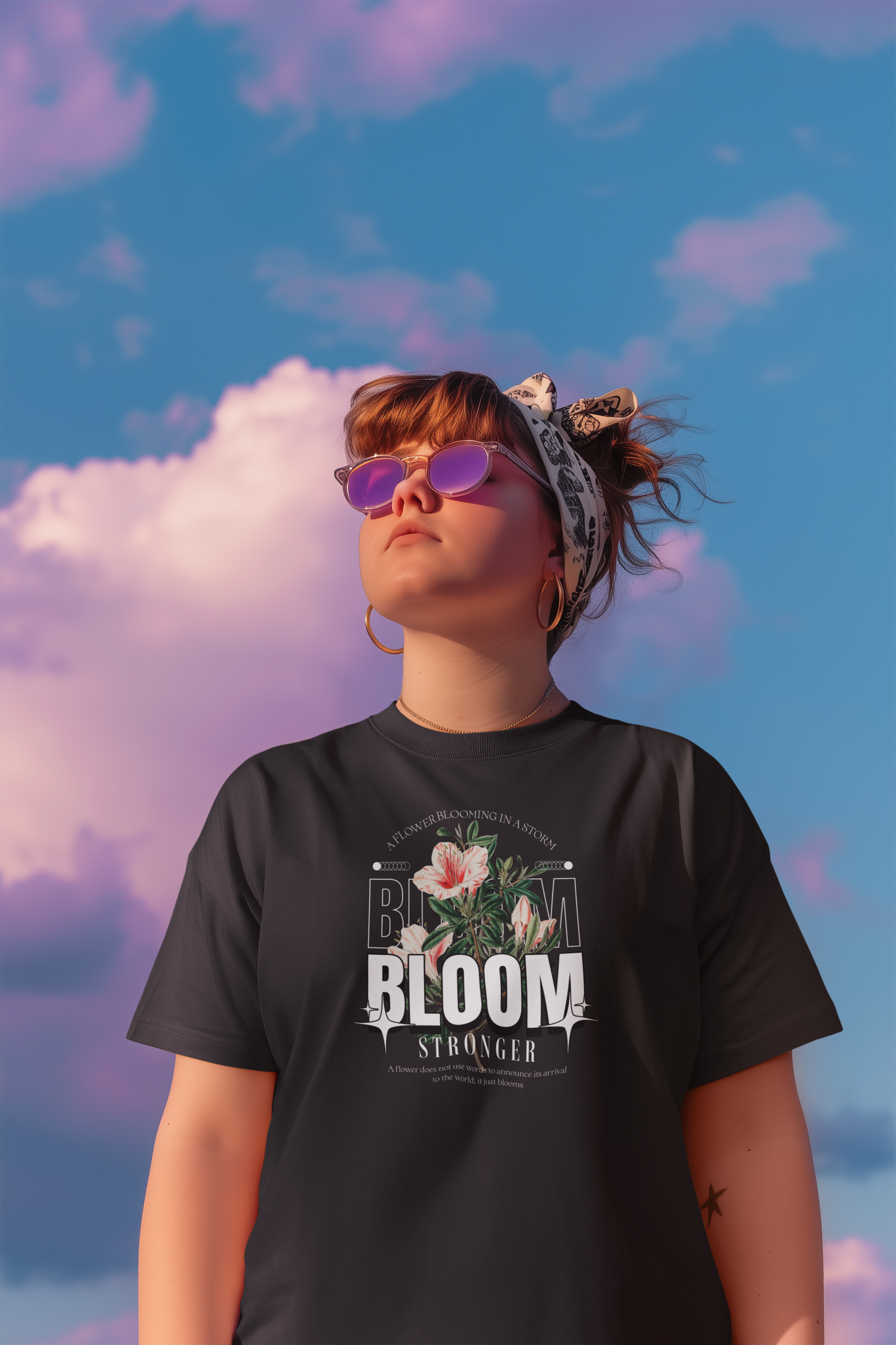 Bloom Stronger Women Terry Oversized Tee