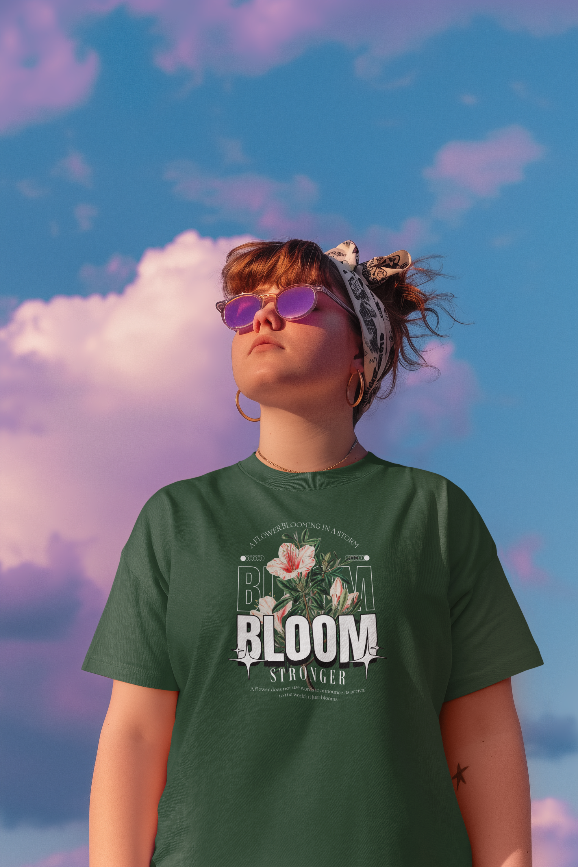 Bloom Stronger Women Terry Oversized Tee