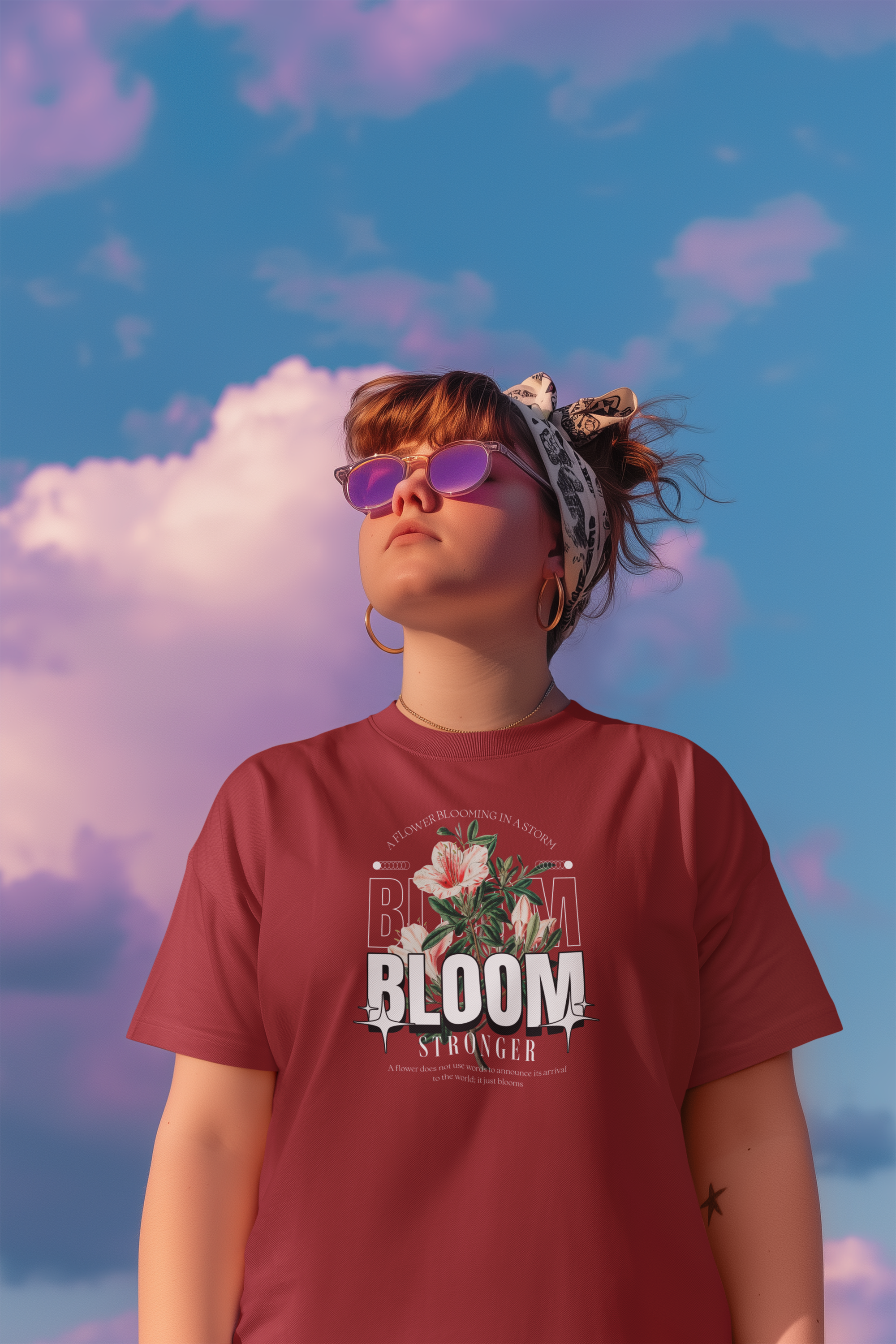 Bloom Stronger Women Terry Oversized Tee