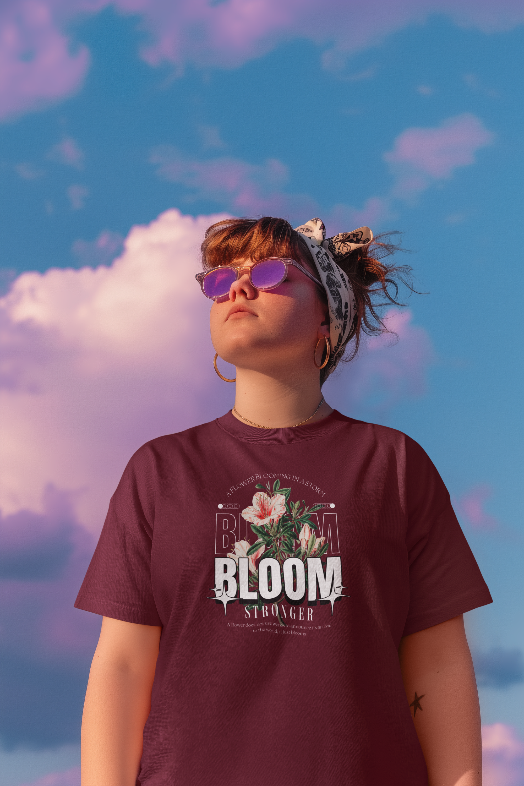 Bloom Stronger Women Terry Oversized Tee
