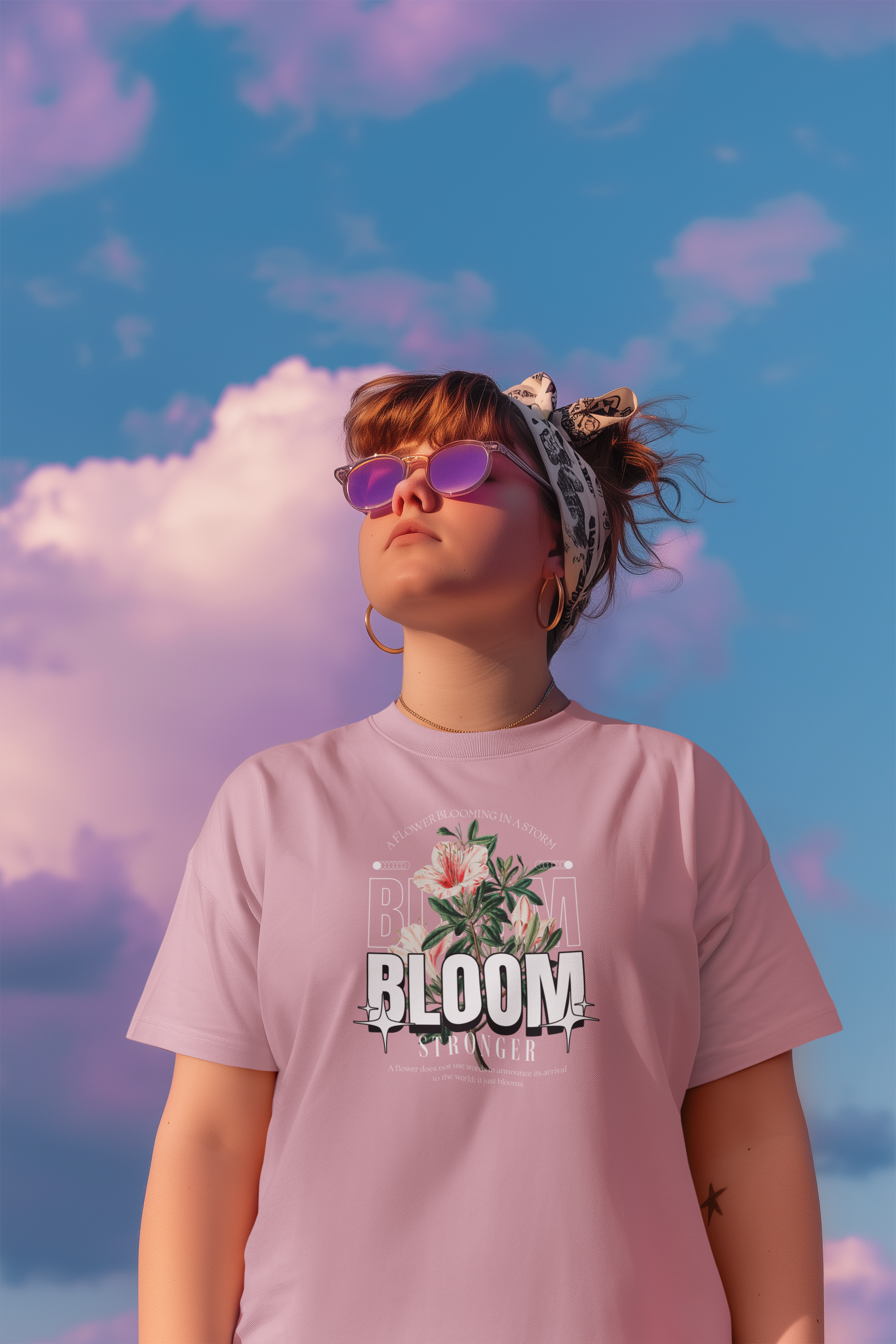 Bloom Stronger Women Terry Oversized Tee