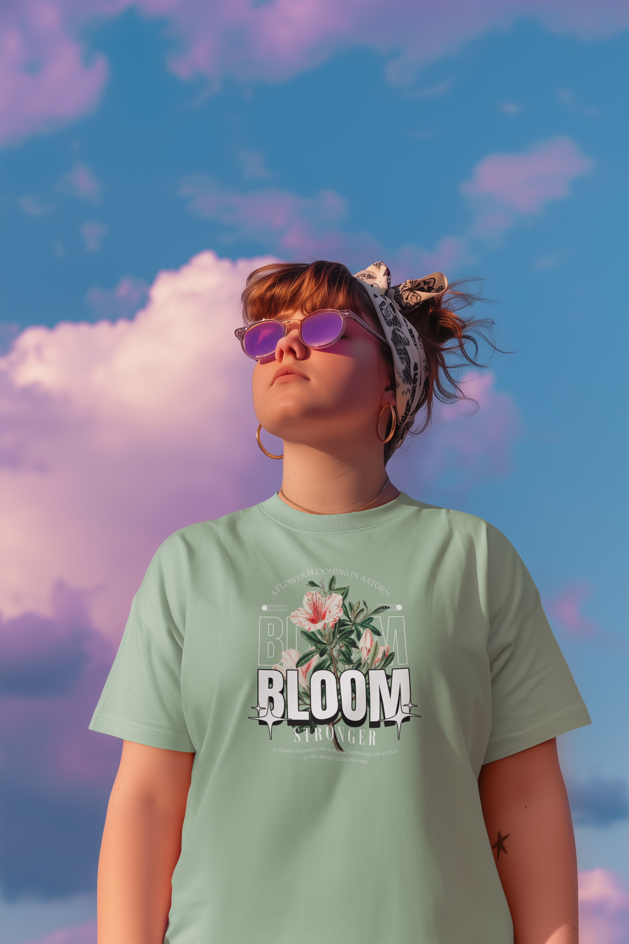 Bloom Stronger Women Terry Oversized Tee