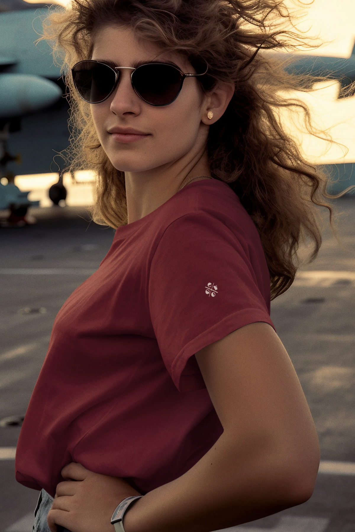 Red Tones Plain Unisex Classic Crew T-Shirt