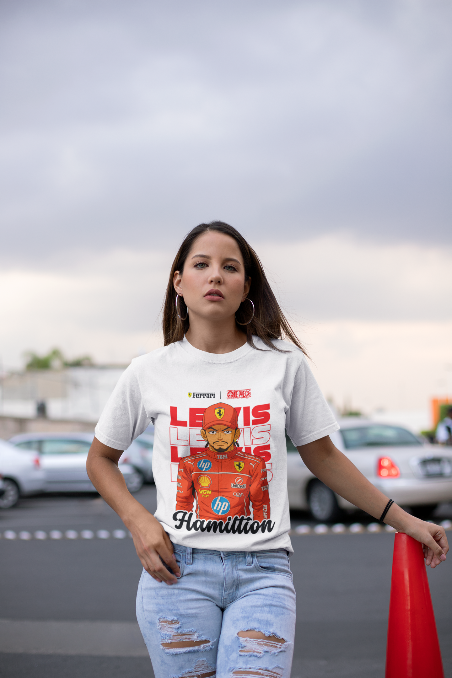 Ferrari Hamiltton Unisex Oversized Classic T-Shirt
