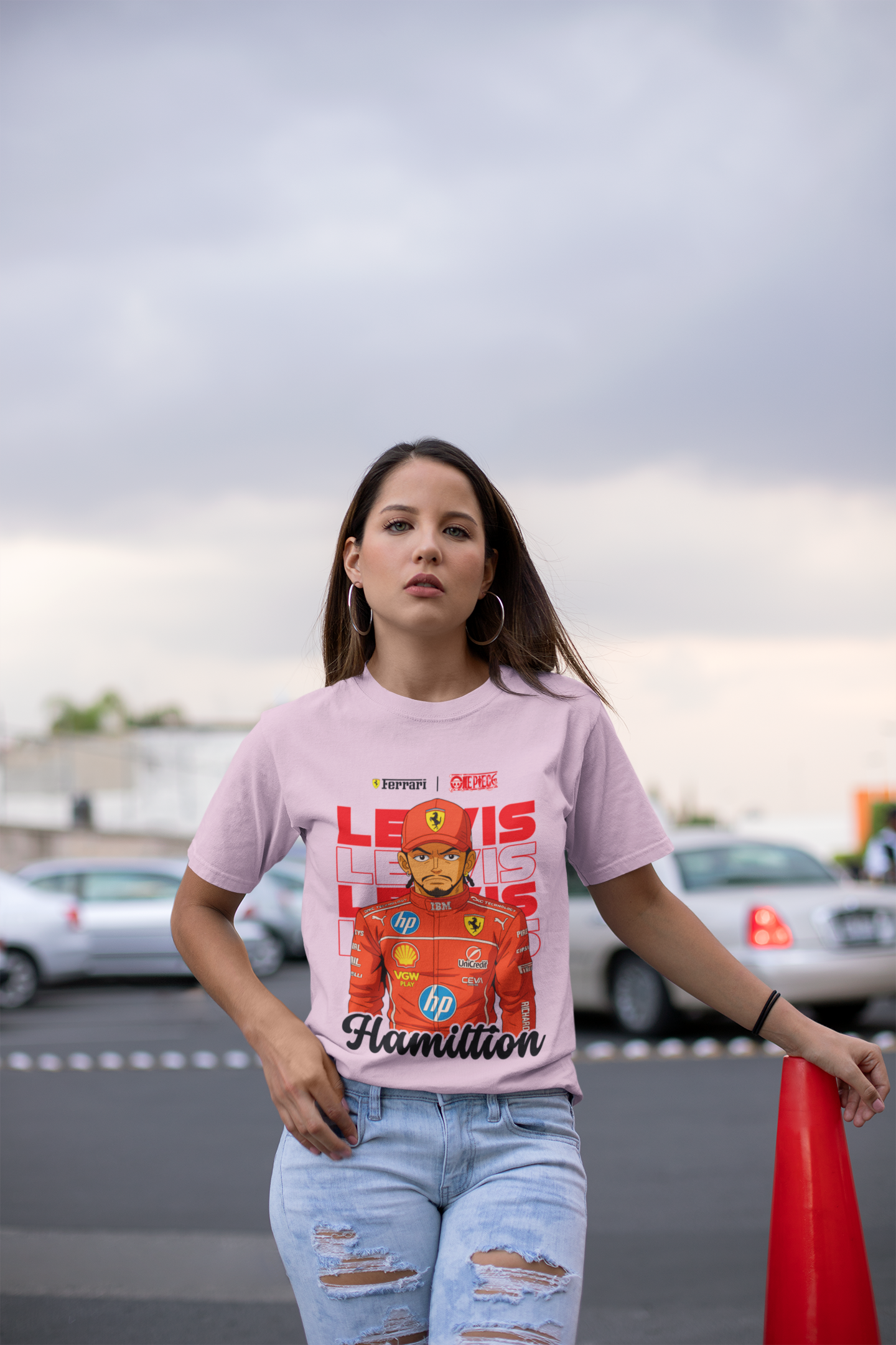 Ferrari Hamiltton Unisex Oversized Classic T-Shirt